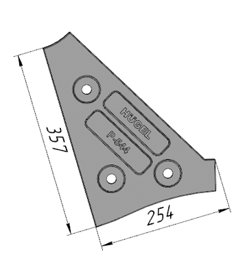 Р-544(S) (CLB20.8.3.3-4; 12292575) Торцевой бронелист нижний правый SANY (CLB20)